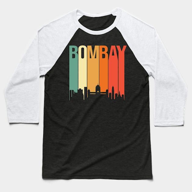 Mumbai Bombay Skyline Maharashtra Marathi Design Baseball T-Shirt by alltheprints